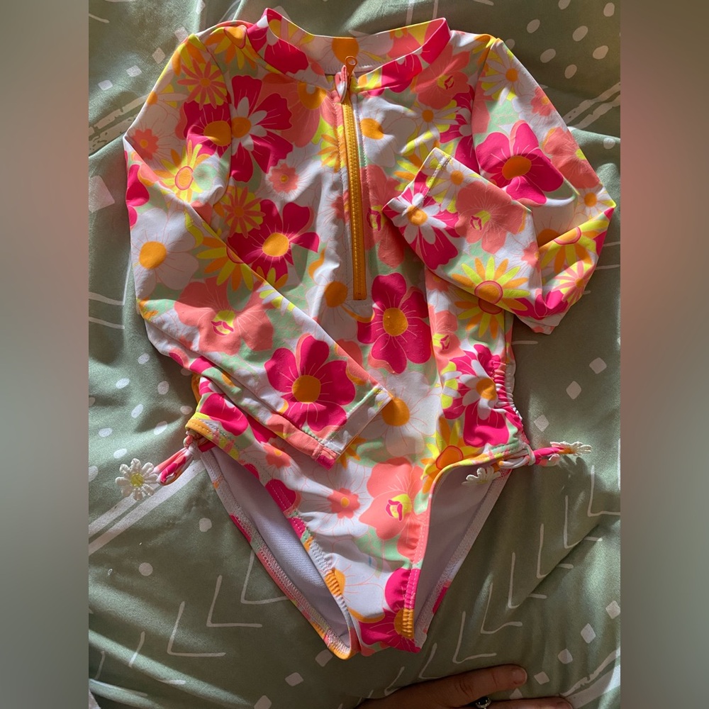 Nicole Miller Kids One Piece - Pink and Yellow Floral